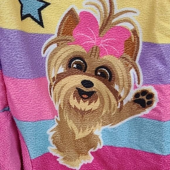 Girls JoJo Siwa Bow Bow Rainbow Hooded One-Piece Fleece Union Suit Pajamas Small - Picture 4 of 8